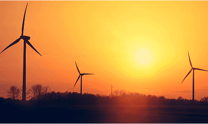 Windmills sunset